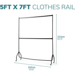 House of Home Heavy Duty Two-Tier Clothes Rail 5 x 7ft - thumbnail 4