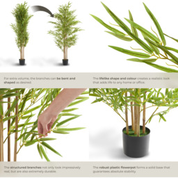 tectake Artificial Bamboo Plant in Pot 180cm - thumbnail 4