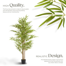 tectake Artificial Bamboo Plant in Pot 180cm - thumbnail 3