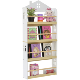 Liberty House Toys 4 Tier Wall Mounted House Bookcase - thumbnail 2