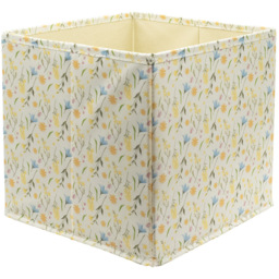Homebase Floral Yellow Compact Cube Storage Insert 3 Pack - thumbnail 4