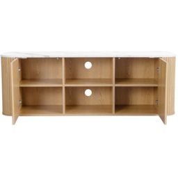Birlea Kagu Single Door 2 Shelf Oak Large TV Unit - thumbnail 4