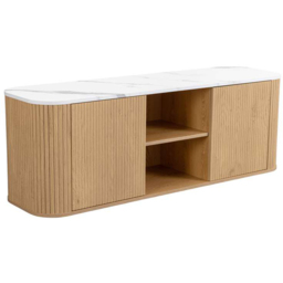 Birlea Kagu Single Door 2 Shelf Oak Large TV Unit - thumbnail 2