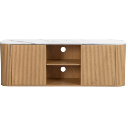 Birlea Kagu Single Door 2 Shelf Oak Large TV Unit - thumbnail 3