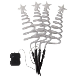 Samuel Alexander Multicolour LED Spiral Tree Christmas Path Light 11cm 4 Pack - thumbnail 2