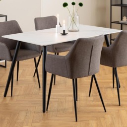 Florence Wicklow 4 Seater Ceramic Dining Table White