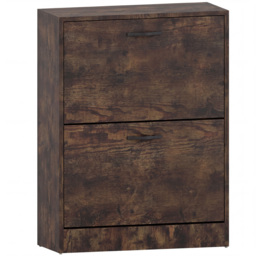 VIDA DESIGNS 2 Drawer Dark Wood Shoe Cabinet - thumbnail 2