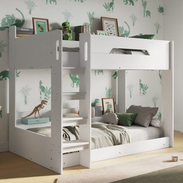 Flair Gravity Low White Bunk Bed with Shelves - image 1