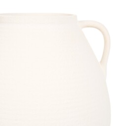 Elena Large Handled Vase - White - thumbnail 2