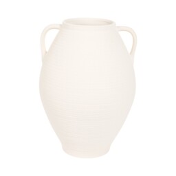 Elena Large Handled Vase - White - thumbnail 3