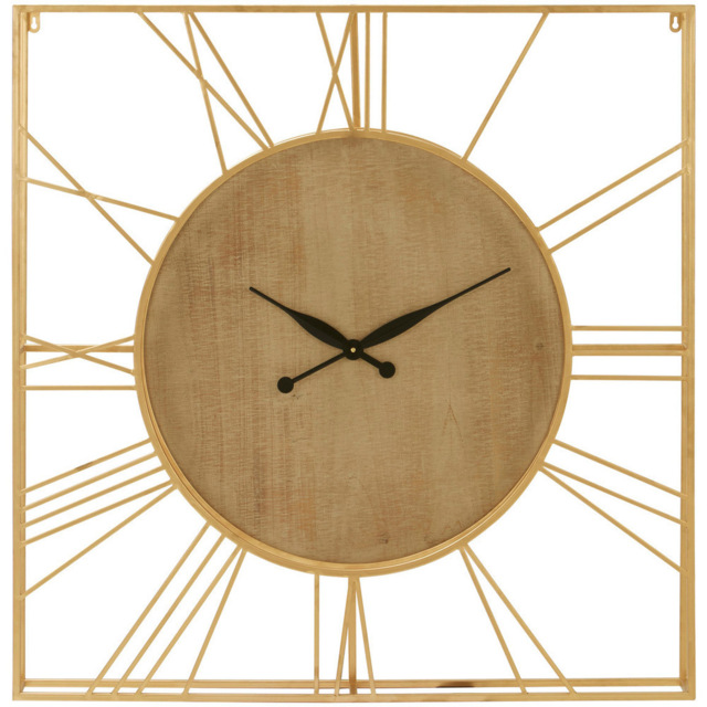 Premier Housewares Yaxi Gold Square Wall Clock 91cm - image 1