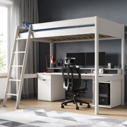 Noomi Tera White Small Double Gaming High Sleeper