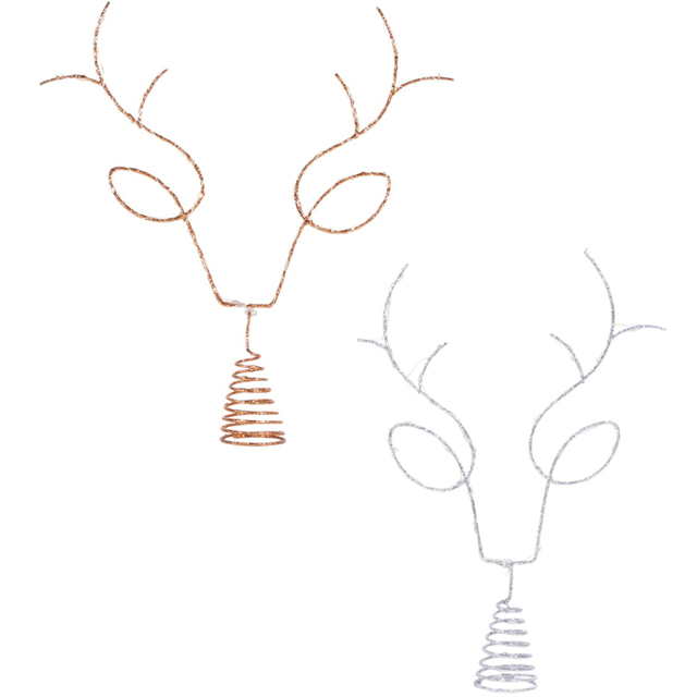 Single Amber Charm LED Antler Tree Topper in Assorted styles - image 1