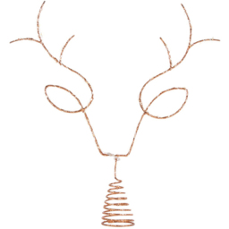 Single Amber Charm LED Antler Tree Topper in Assorted styles - thumbnail 2