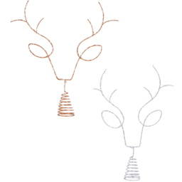 Single Amber Charm LED Antler Tree Topper in Assorted styles - thumbnail 1