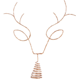Single Amber Charm LED Antler Tree Topper in Assorted styles - thumbnail 3