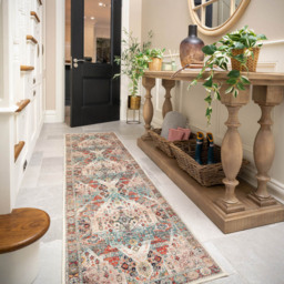Kukoon Distressed Vintage Beige and Grey Rug 60 x 240cm - thumbnail 3