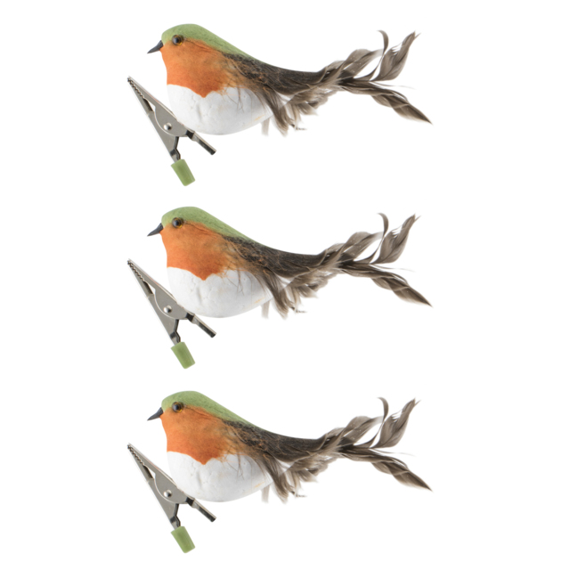 Robin Clip on Christmas Decoration 3 Pack