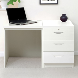 R White Cabinets SET-03-IN-WH 2 Drawer Desk White
