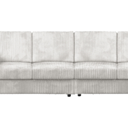 Luxor 4 Seater Silver Jumbo Cord Long Sofa with Full Back - thumbnail 4