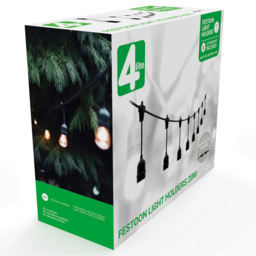4lite Festoon Outdoor String Light Lamp Holder 20m - thumbnail 3