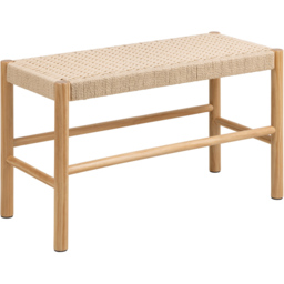 Florence Alvin 2 Seater Off White Weaved Bench - thumbnail 2