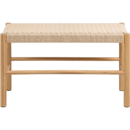 Florence Alvin 2 Seater Off White Weaved Bench - thumbnail 3
