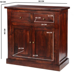 Brooklyn Esma 2 Door 2 Drawer Dark Mango Sideboard - thumbnail 4