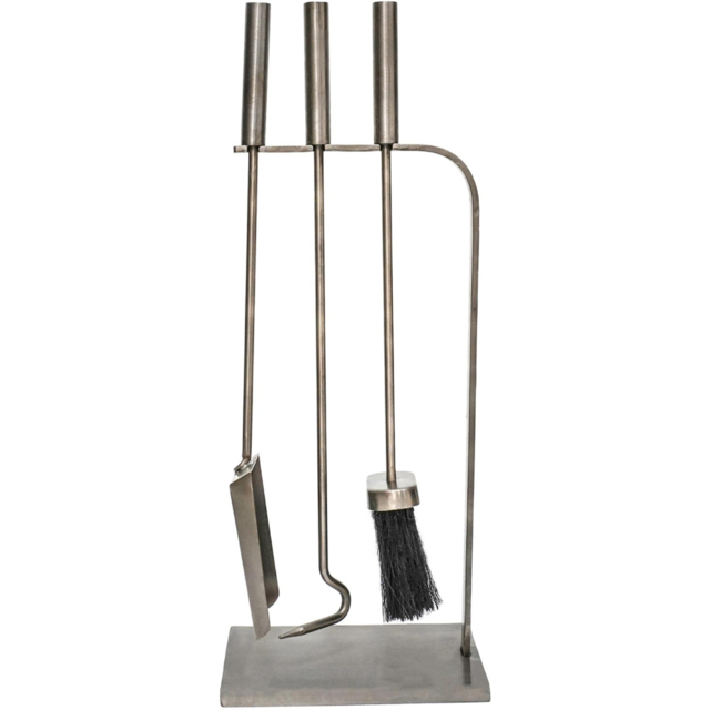 Ivyline Pewter Fireside 3 Piece Companion Set - image 1