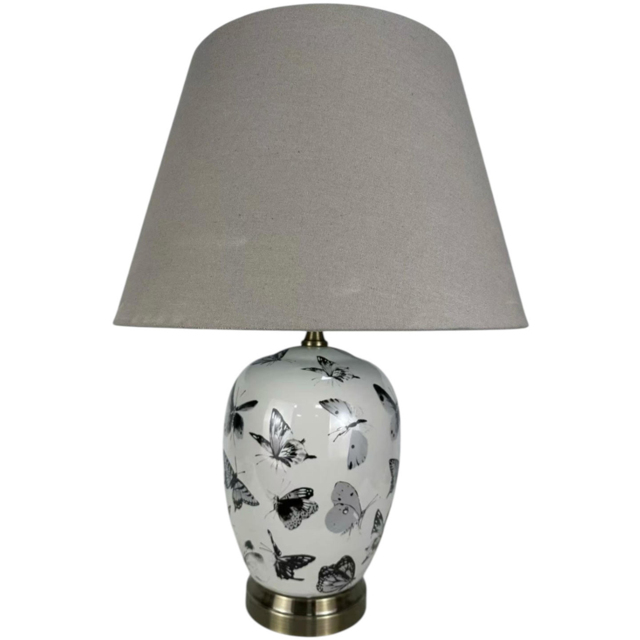 Acacia Home 41cm Ceramic Butterfly Pattern Table Lamp - image 1