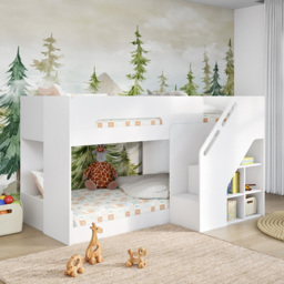Flair Phobo White Single Low Bunk Bed - thumbnail 4