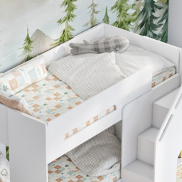 Flair Phobo White Single Low Bunk Bed - thumbnail 3