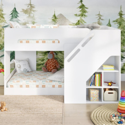 Flair Phobo White Single Low Bunk Bed - thumbnail 2
