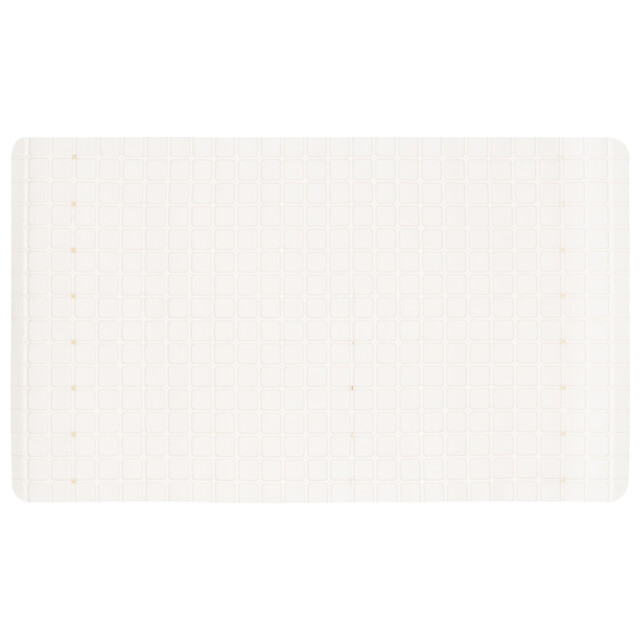Aura White Cube PVC Bath Mat 67 x 39cm - image 1