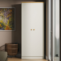 Crowndale Warwick Cream Ash and Oak 2 Door Wardrobe