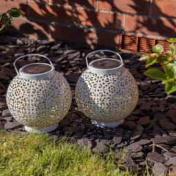 ValueLight Solar White Sphere Outdoor Lantern 2 Pack - thumbnail 4