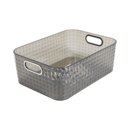 Diamond Storage Basket Grey and Clear Medium - thumbnail 3