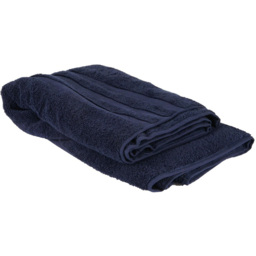 Turkish Cotton Navy Terry Dobby Bath Towel