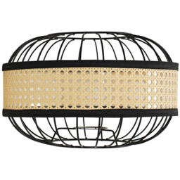 ValueLights Vimet Wicker Black Pendant Light Shade - thumbnail 1