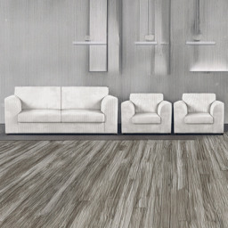 Luxor 5 Seater Silver Jumbo Cord Sofa Set with Full Back