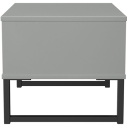 Crowndale Fluted Single Drawer Dusk Grey Wide Side Table Ready Assembled - thumbnail 3