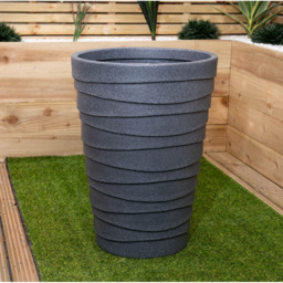 Samuel Alexander Trojan Grey Granite Effect Round Planter 66cm - thumbnail 2