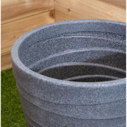 Samuel Alexander Trojan Grey Granite Effect Round Planter 66cm - thumbnail 3
