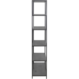 Florence Seaford 5 Shelf Black Large Metal Asymmetrical Bookcase - thumbnail 4