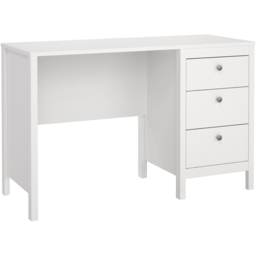 Florence Madrid 3 Drawers Desk White - thumbnail 2