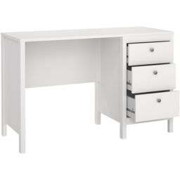Florence Madrid 3 Drawers Desk White - thumbnail 4