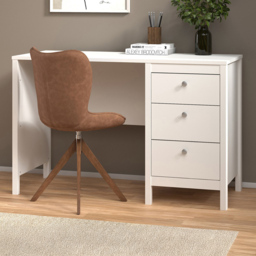 Florence Madrid 3 Drawers Desk White