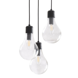 Flynn Black 3 Light Ceiling Fitting - thumbnail 3