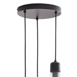Flynn Black 3 Light Ceiling Fitting - thumbnail 4