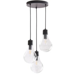 Flynn Black 3 Light Ceiling Fitting - thumbnail 1